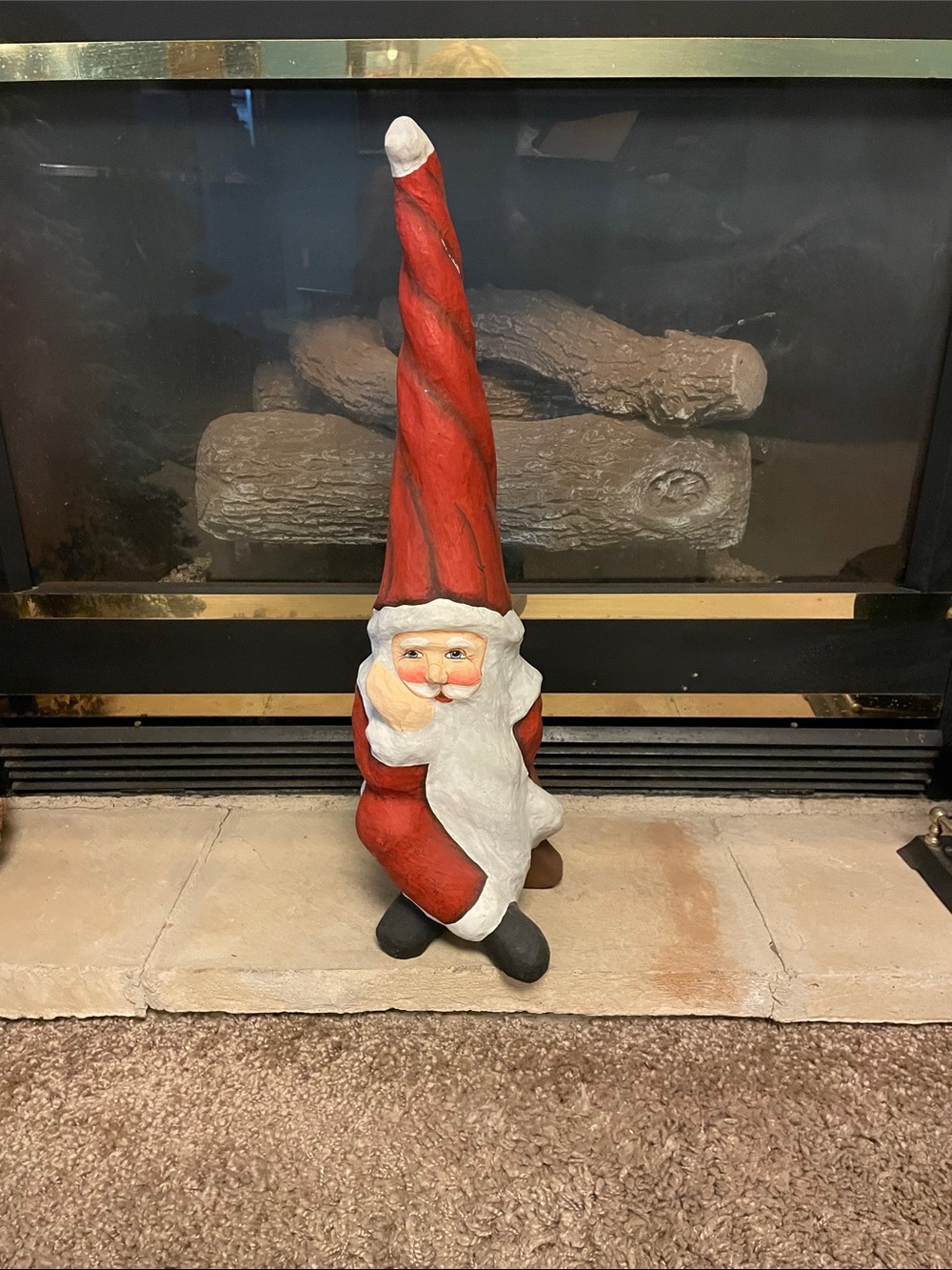 Red Santa Gnome Holiday Figurine